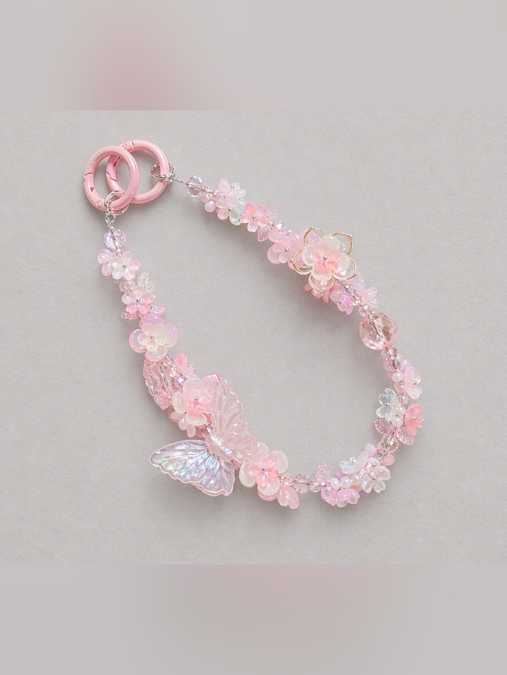 🔥🔛SALE🔥Pastel Pink Butterfly Phone Charm / Keychain / Y2K / Girly - Picture 5 of 5